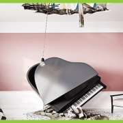 piano falls through roof