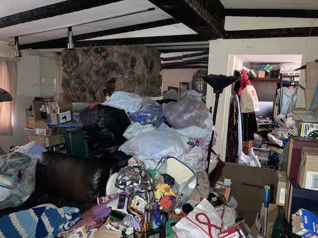A before scene of a living room